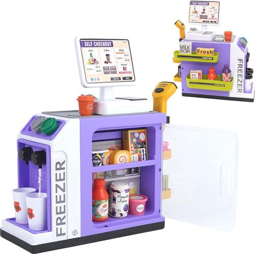 Equivera Speelgoed Kassa - Speelgoedkassa - Met Accessoires - Speelgoed Winkeltje - Speelgoedwinkel