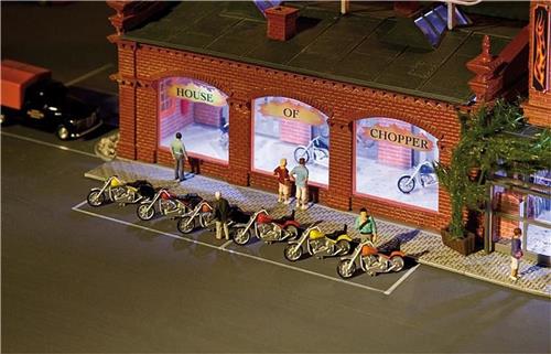 Faller - 6 Motorfietsen - modelbouwsets, hobbybouwspeelgoed voor kinderen, modelverf en accessoires