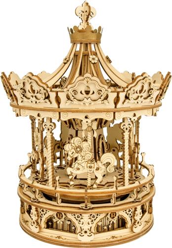 Robotime - Muziekdoos - DIY - 3D - Romantic Carousel - Houten Modelbouw