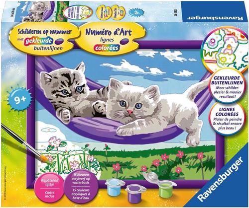 Ravensburger Schilderen op nummer Kittens in de hangmat