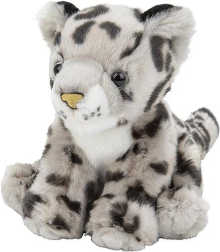 Pluche sneeuwluipaard knuffel van 18 cm - Dieren speelgoed knuffels cadeau - Luipaarden Knuffeldieren