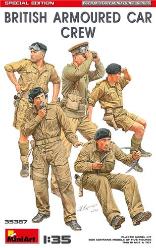 1:35 MiniArt 35387 British Armoured Car Crew - Special Edition - 5 Figuren Plastic Modelbouwpakket