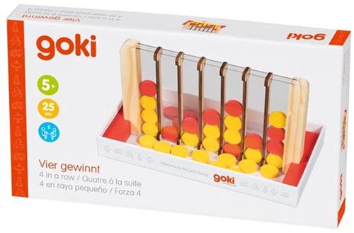 Goki strategiespel 4 op een rij educatief kinderspel reisformaat.