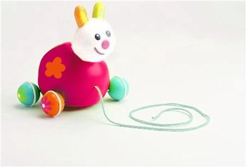 Boikido Bunny Pink Trekfiguur - Konijn hout