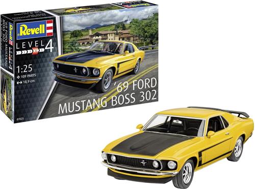1:25 Revell 07025 1969 Boss 302 Mustang Plastic Modelbouwpakket
