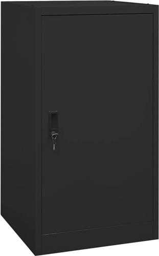 vidaXL - Zadelkast - 53x53x105 - cm - staal - zwart