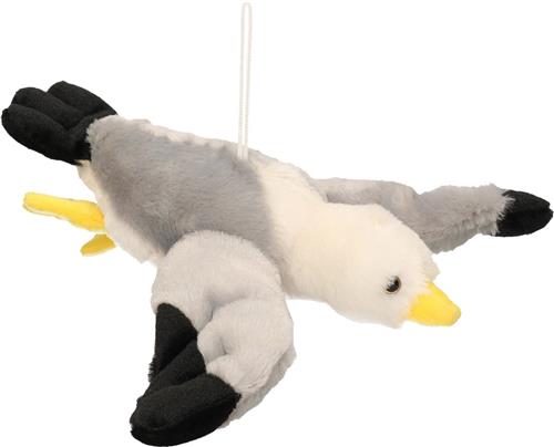 Pluche vliegende meeuw knuffel 28 cm