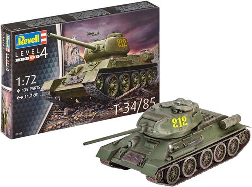 1:72 Revell 03302 T-34/85 Tank Plastic Modelbouwpakket