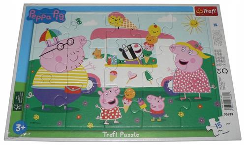 Trefl Peppa Pig Puzzel met Frame - 15 stukjes