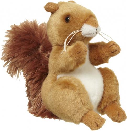 Pluche eekhoorn knuffel van 11 cm - Bosdieren knuffels speelgoed