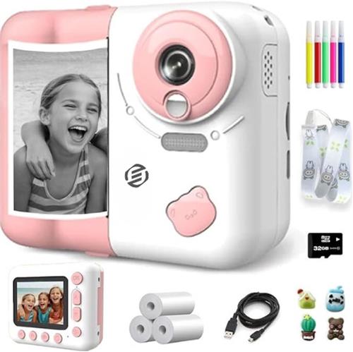Equivera Kindercamera met Foto Printer - Kindercamera - Printcamera - Digitale Camera Kinderen - Speelgoed Camera