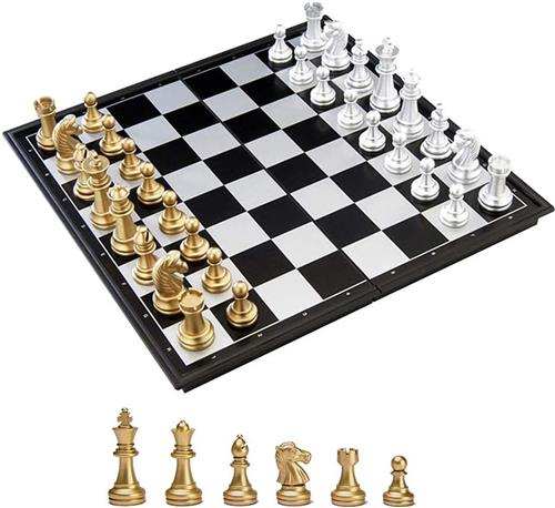 Solacis Magnetisch schaakspel - Magnetisch schaakbord - Reis schaakspel - Schaken - Schaakspel - Must have!