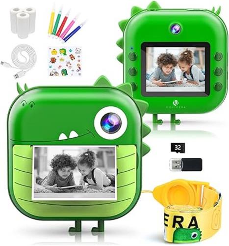 Equivera Kindercamera met Foto Printer - Kindercamera - Printcamera - Digitale Camera Kinderen - Speelgoed Camera