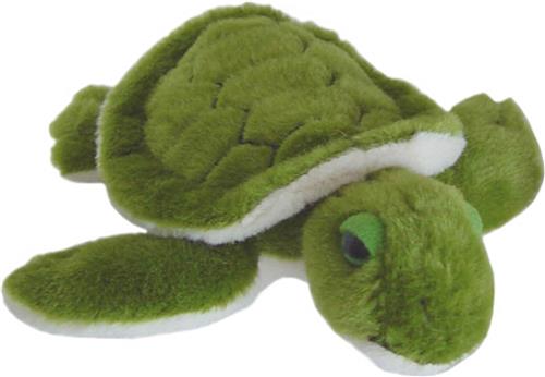 PIA Soft Toys - Pluche Knuffeldier Schildpad groen - 13 cm