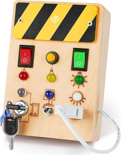 Equivera Busy Board - Montessori Speelgoed - Busy Board Montessori - Activity Board - Activiteitenbord - Motoriek Speelgoed - Educatief - Sensorisch Speelgoed