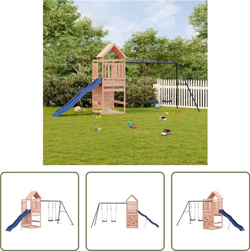 The Living Store Houten Speeltoestel - Massief douglashout - Stevig en stabiel frame - Multi-activiteitencentra - Doordacht ontwerp - Eindeloos plezier