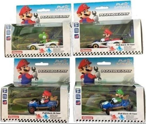 Carrera speelgoedauto Mario Kart Pull-Back 1:43 kunststof raceauto.