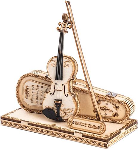 Robotime Violin TG604K - Houten 3D DIY bouwset viool - Bouwpakket - Miniatuur - Instrument