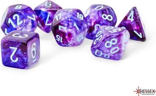 Chessex 7-Die Mega Set Nebula - Nocturnal/Turquoise