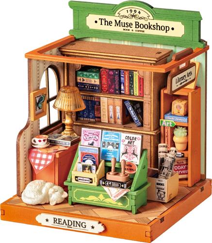 Robotime Rolife The Muse Bookshop DS040- Knutselen - Bouwpakket - Miniatuur - Hobby - Creatief - DIY