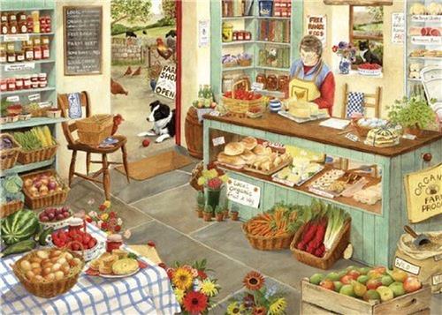 House of Puzzles Farm Shop - 1000 Piece Jigsaw Puzzle