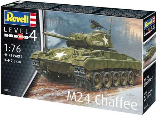 1:76 Revell 03323 M24 Chaffee Tank Plastic Modelbouwpakket