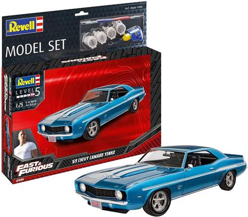 1:25 Revell 67694 Fast & Furious 1969 Chevy Camaro Yenko - Model Set Plastic Modelbouwpakket