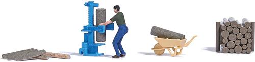 Busch - A-set:holzspalter H0 (Bu7808) - modelbouwsets, hobbybouwspeelgoed voor kinderen, modelverf en accessoires