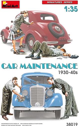 1:35 MiniArt 38019 Car Maintenance 1930-40's Plastic Modelbouwpakket
