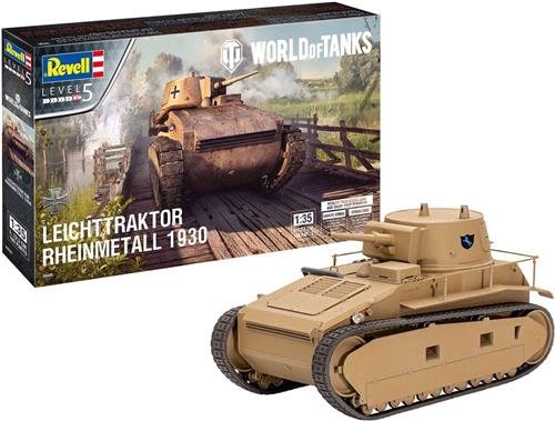 1:35 Revell 03506 Leichttraktor Rheinmetall 1930 - World of Tanks Plastic Modelbouwpakket