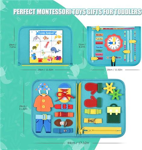 Equivera Busy Board - Montessori Speelgoed - Busy Board Montessori - Activity Board - Activiteitenbord - Motoriek Speelgoed - Educatief - Sensorisch Speelgoed