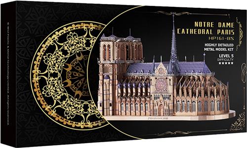 PIECECOOL - Notre Dame Cathedral Paris (special edition) - Geronimo Games - Hobby - Metalen Model - 3D Puzzel - Level 5 - 382 stukjes