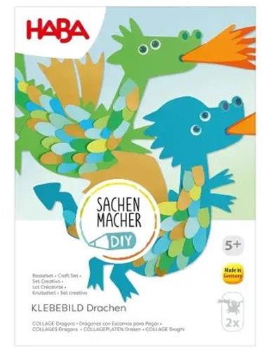 Haba knutselset 2 schubbige collage draken - 5 jaar+