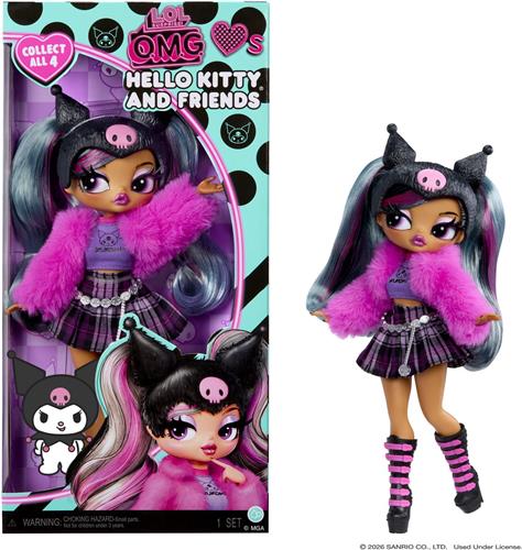L.O.L. Surprise! O.M.G. Loves Hello KittyÂ® and Friends  Kuromi  modepop geÃ¯nspireerd op een Hello KittyÂ® and Friends-personage - spelen en tentoonstellen!