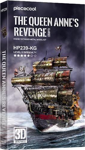 PIECECOOL - The Queen Anne's Revenge Large - Geronimo Games - Hobby - Metalen Model - 3D Puzzel - Level 5 - 439 stukjes