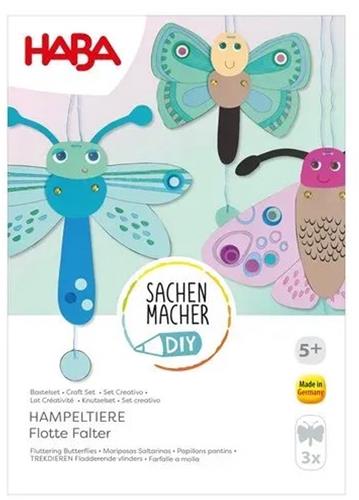 Haba knutselset 3 beweegbare vlinders - 5 jaar+