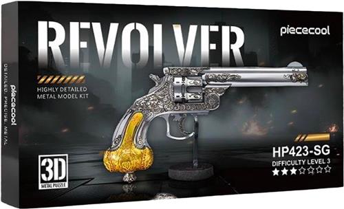 PIECECOOL - Revolver - Geronimo Games - Hobby - Metalen Model - Level 3 - 90 stukjes