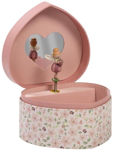 Little Dutch sieradendoosje sieradenschat met muziek in hartvorm en draaiende ballerina - Fairy Floral - Fairy Garden
