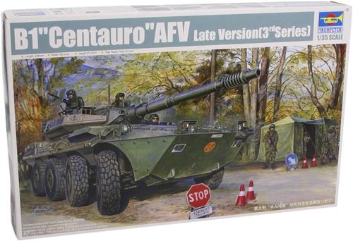 Trumpeter Modelbouwpakket Militaire voertuigen - 00387 B1 Centauro AFV - Late Version (3rd Series) - Italiaanse Tankjager Plastic - 1:35 - Modelbouw