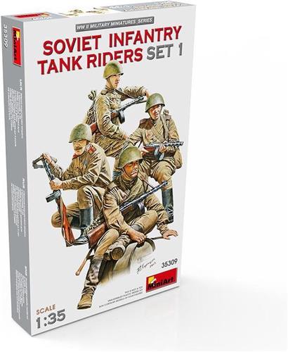 1:35 MiniArt 35309 Soviet Infantry tank riders set 1 Plastic Modelbouwpakket