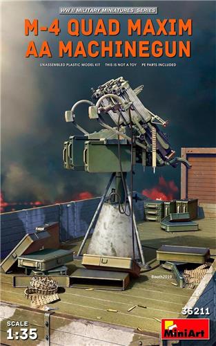 Miniart - M-4 Quad Maxim Aa Machinegun - Min35211 - modelbouwsets, hobbybouwspeelgoed voor kinderen, modelverf en accessoires