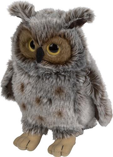 Nature Planet Pluche Oehoe uil knuffeldier - 22 cm - Vogels/Uilen Knuffels