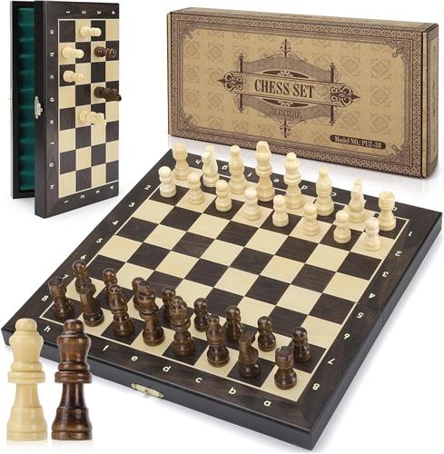 Solacis Magnetisch schaakspel - Magnetisch schaakbord - Reis schaakspel - Schaken - Schaakspel - Must have!