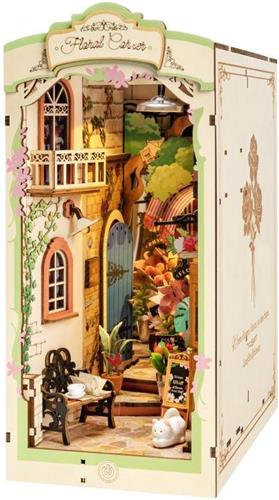 Robotime Floral Corner | Houten Book Nook DIY-miniatuurhuis | TGB09 | Knutselen | Bouwpakket | Hobby | Boekensteun | Creatief