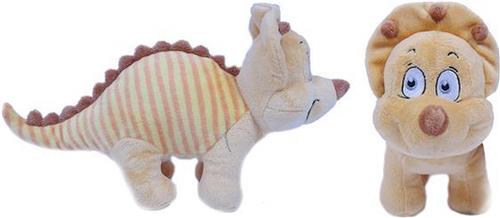 PIA Soft Toys - Pluche Knuffeldier Dino - Triceratops - geel - 36 cm