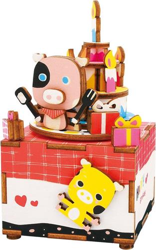 Robotime Sweet Heart AM309 - Houten Modelbouw, Sinterklaas Speelgoed Kerst Cadeau - Muziekdoos - DIY, Sinterklaas Speelgoed Kerst Cadeau