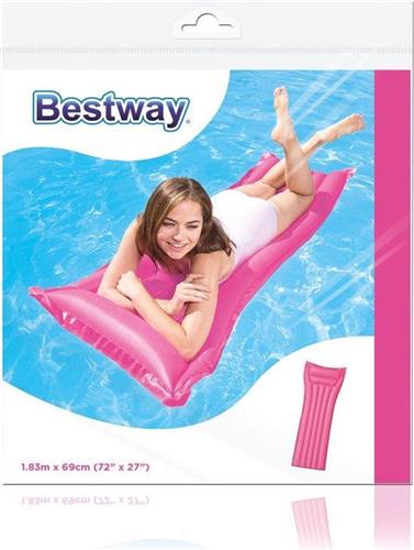 Opblaasbaar Zwembed - Zwemmatras - Luchtbed - Waterbed - Waterluchtbed - Mat Roze - 183 x 69 cm