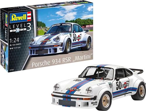 1:24 Revell 07685 Porsche 934 RSR Martini Plastic Modelbouwpakket