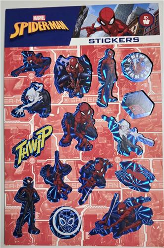8x stickervel Marvel spiderman - stickerboek met meer dan 150 stickers van spider-man - superhelden