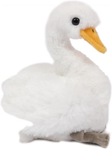 Pia Soft Toys Knuffeldier Zwaan - zachte pluche stof - wit - premium kwaliteit knuffels - Vogels - 18 cm - Zwanen